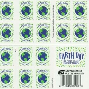 5459, Earth Day Booklet Pane of 20  uncirculated
